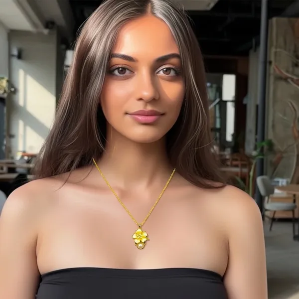 Gold_Plated_With_Yellow_Brass_Enamel_Flower_Pearl_Cz_Pendant_Necklace_For_Women